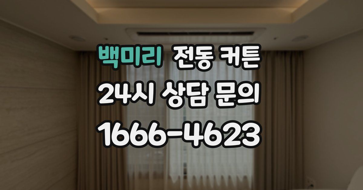 백미리 전동 커튼