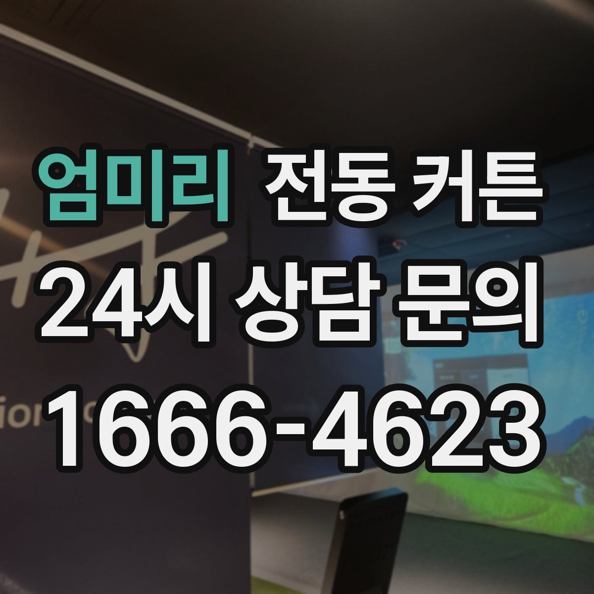 엄미리 전동 커튼