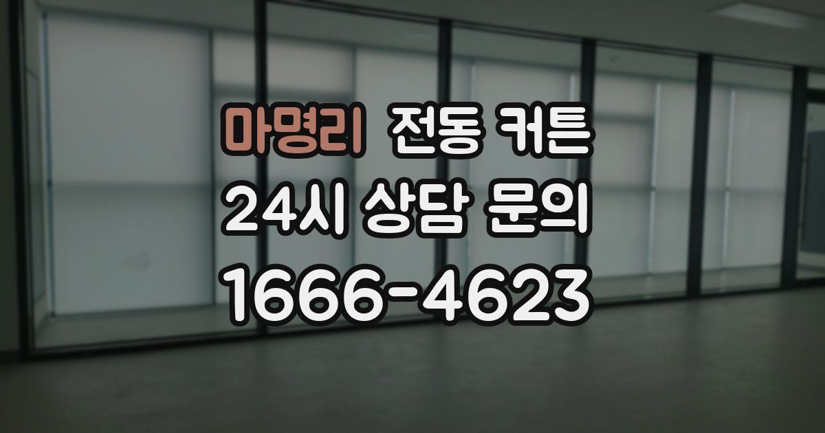 마명리 전동 커튼