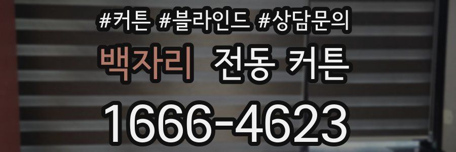 백자리 전동 커튼