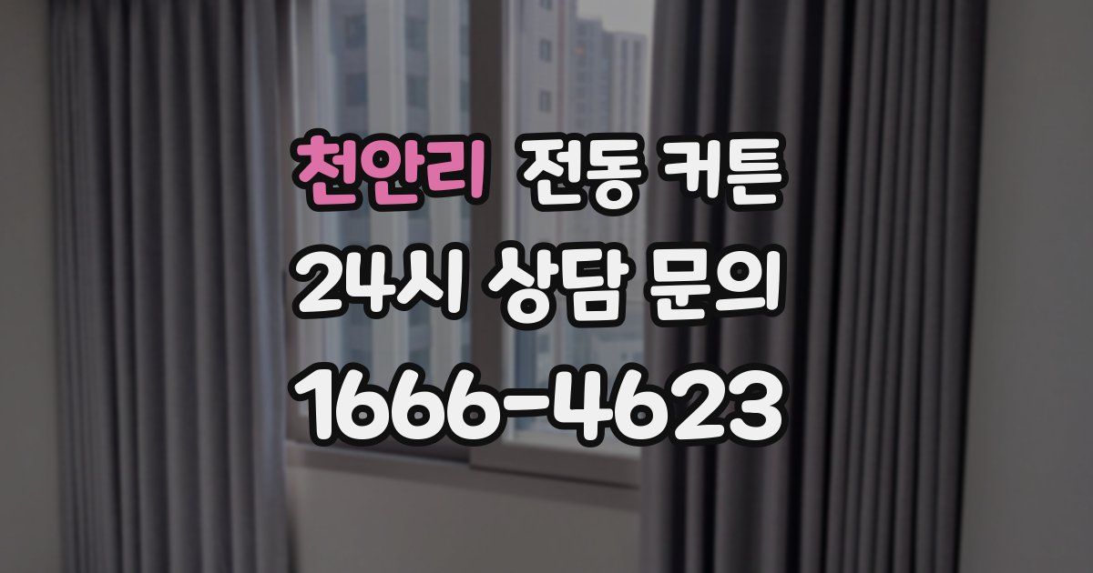 천안리 전동 커튼