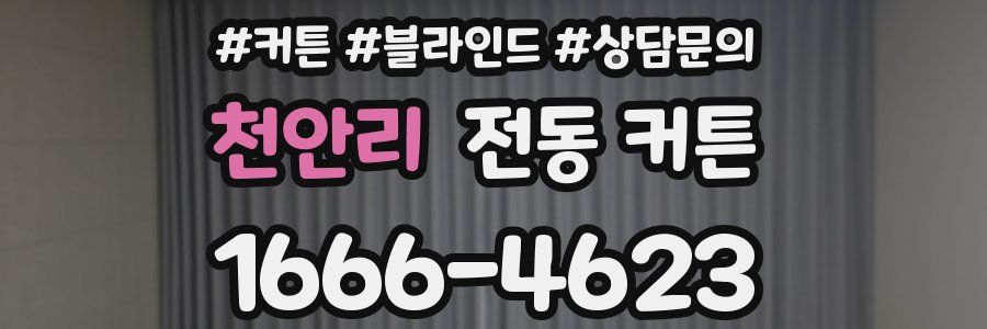 천안리 전동 커튼