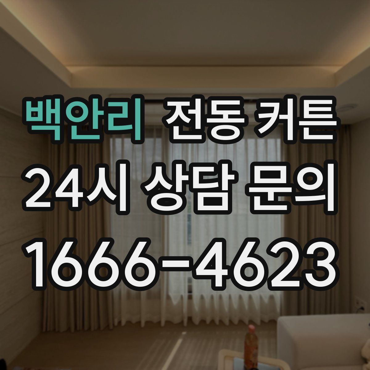 백안리 전동 커튼