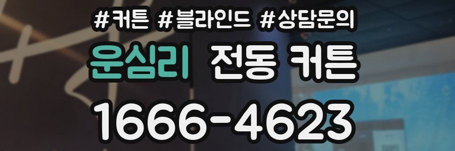 운심리 전동 커튼