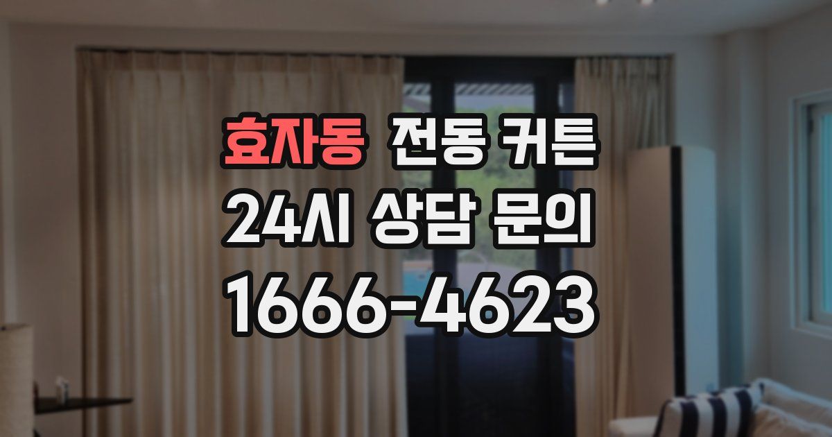 효자동 전동 커튼