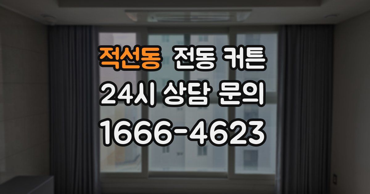 적선동 전동 커튼