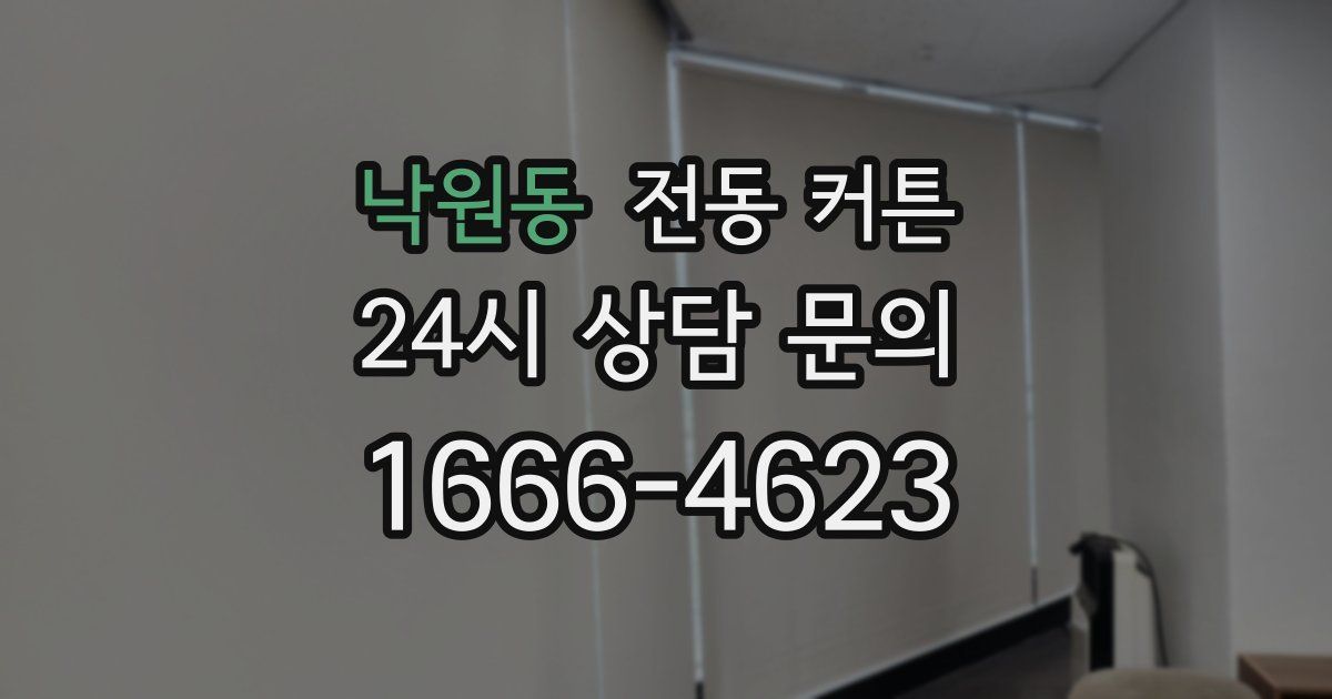 낙원동 전동 커튼