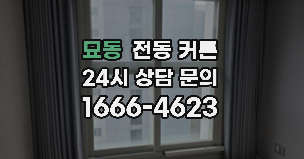 묘동 전동 커튼