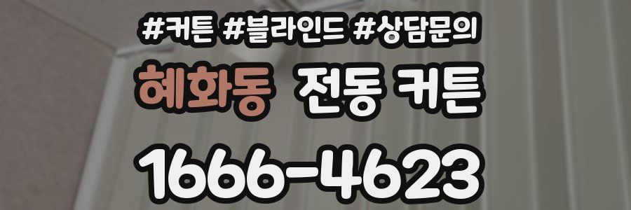 혜화동 전동 커튼
