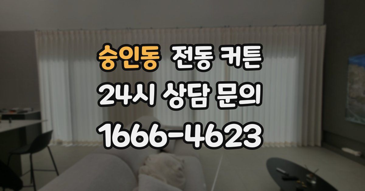 숭인동 전동 커튼
