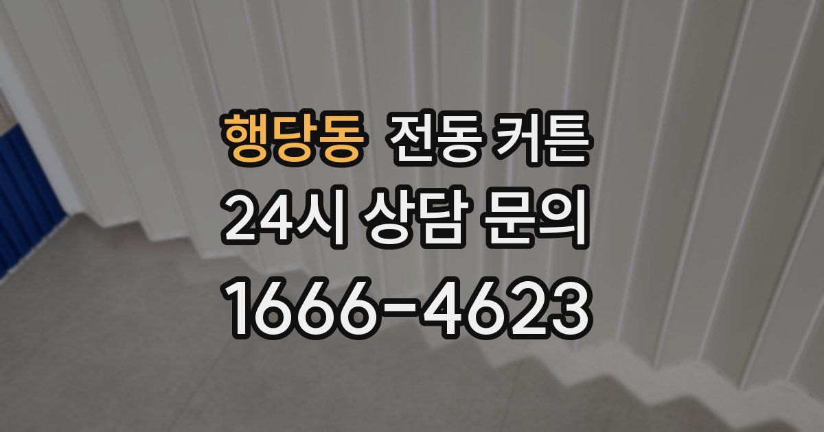 행당동 전동 커튼
