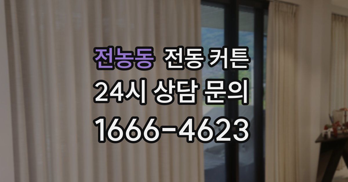 전농동 전동 커튼