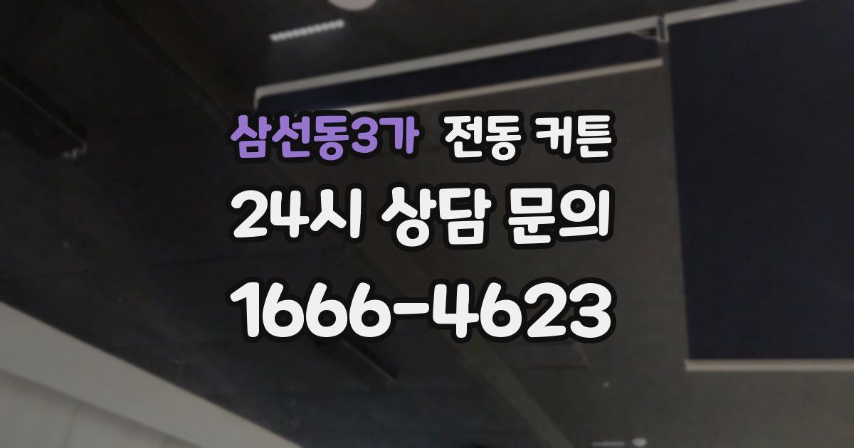 삼선동3가 전동 커튼