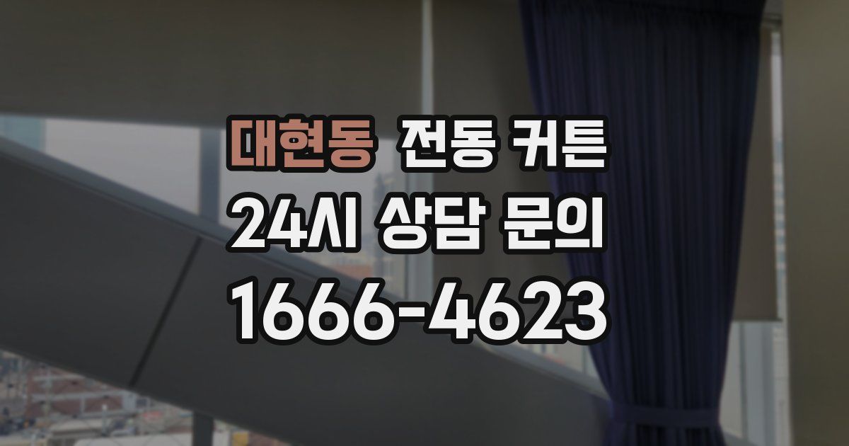 대현동 전동 커튼