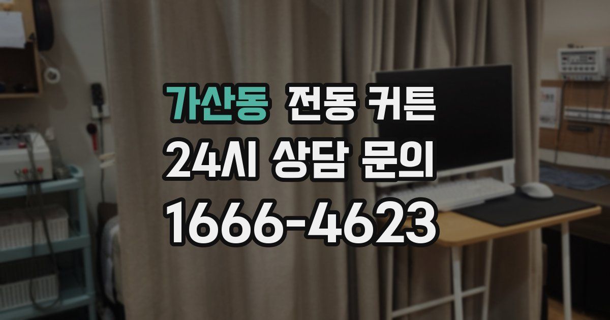 가산동 전동 커튼