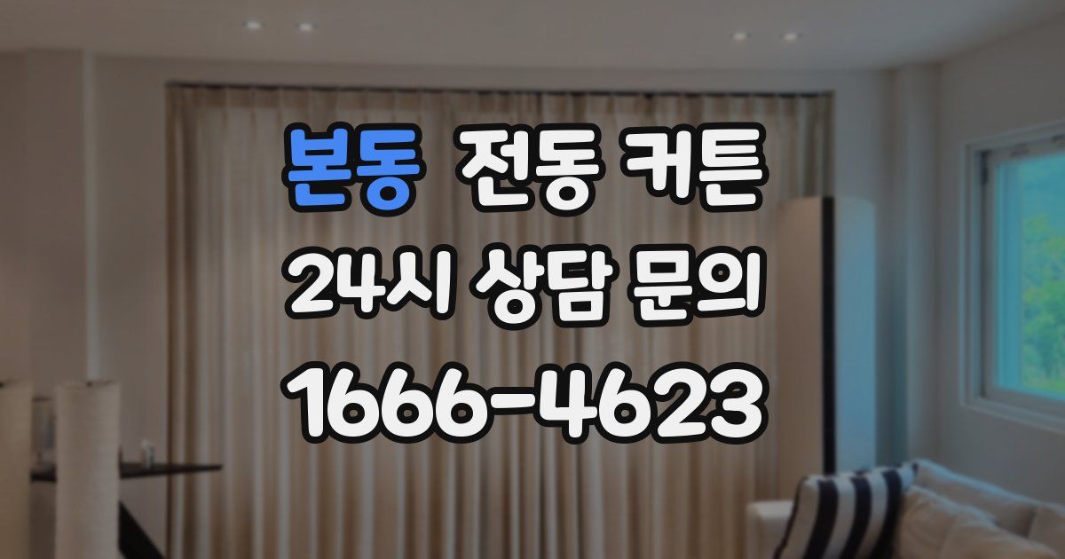 본동 전동 커튼