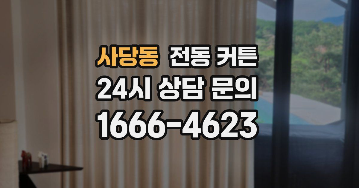 사당동 전동 커튼