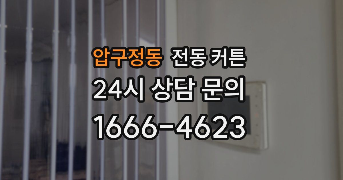 압구정동 전동 커튼