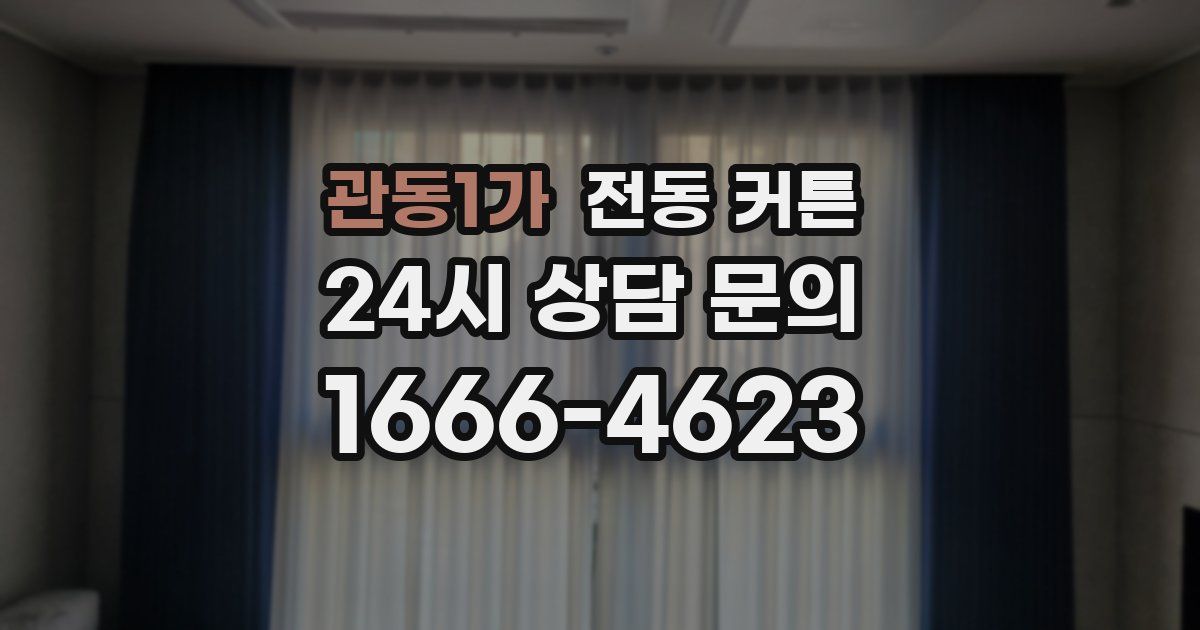 관동1가 전동 커튼