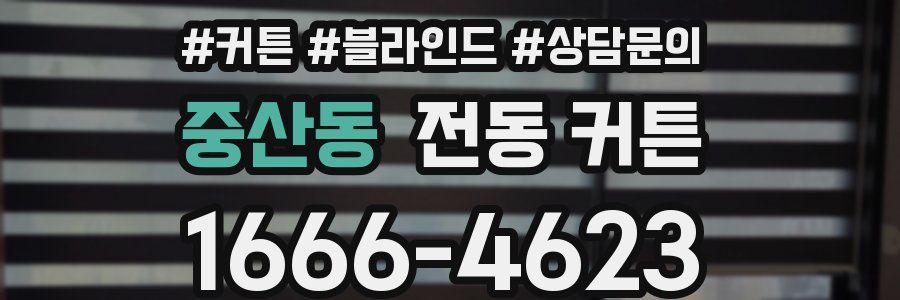중산동 전동 커튼