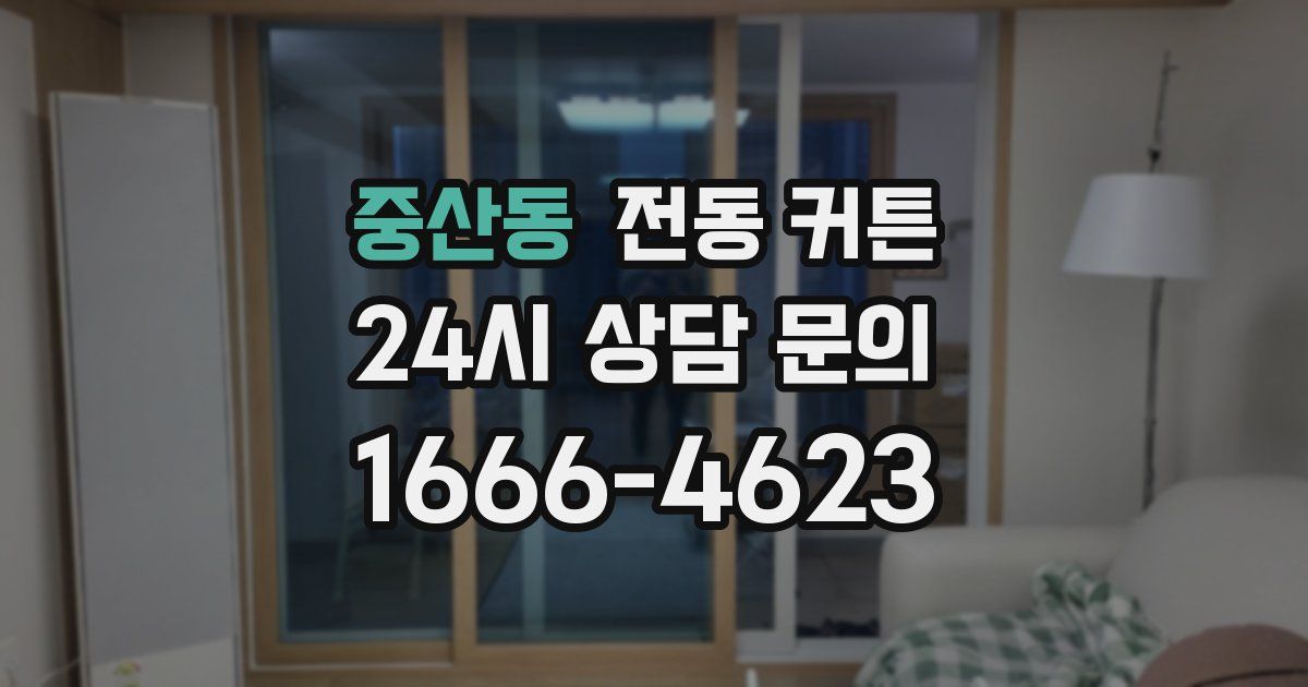 중산동 전동 커튼