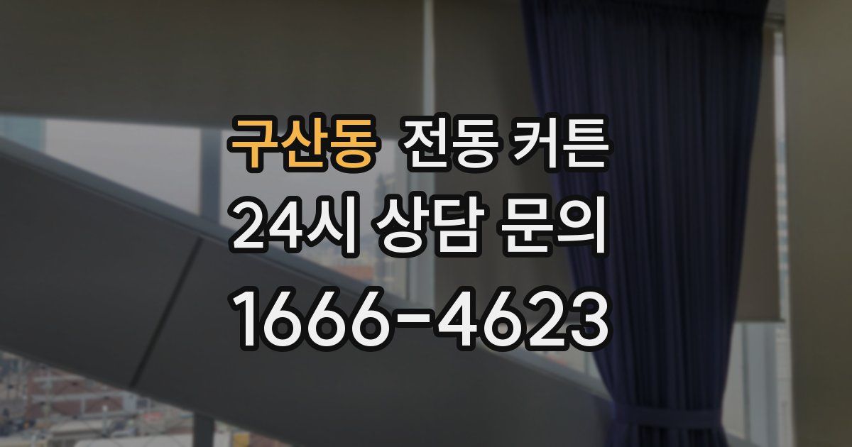구산동 전동 커튼