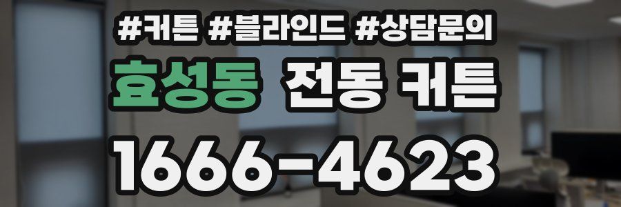 효성동 전동 커튼