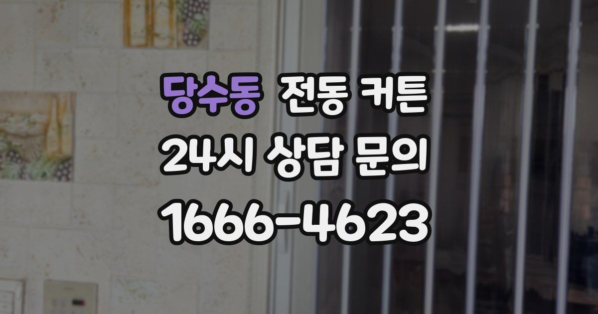 당수동 전동 커튼