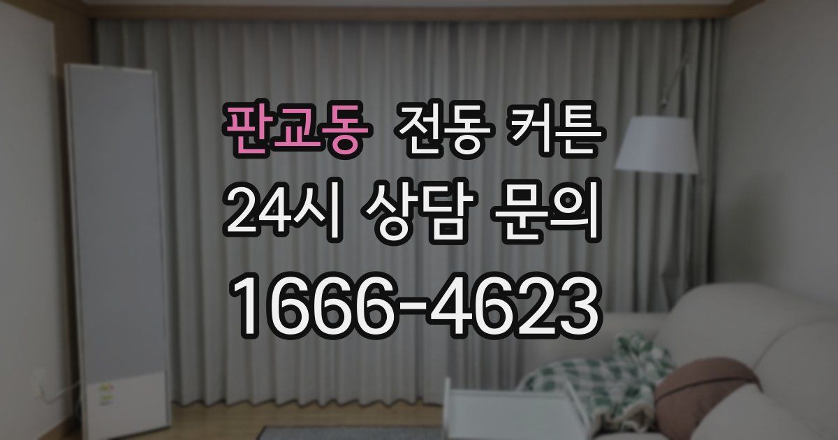 판교동 전동 커튼