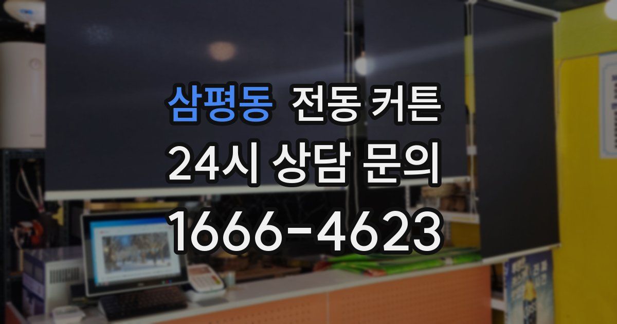 삼평동 전동 커튼