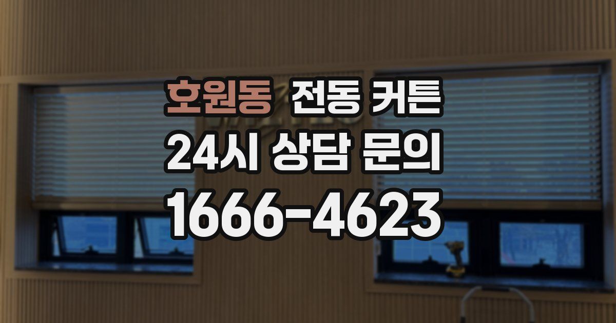 호원동 전동 커튼