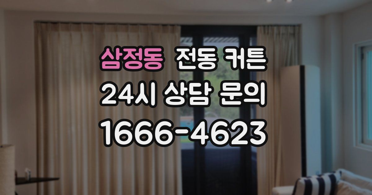 삼정동 전동 커튼