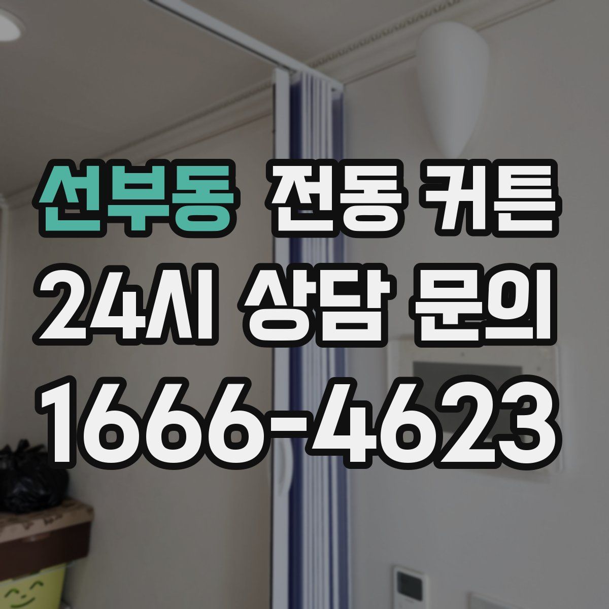 선부동 전동 커튼