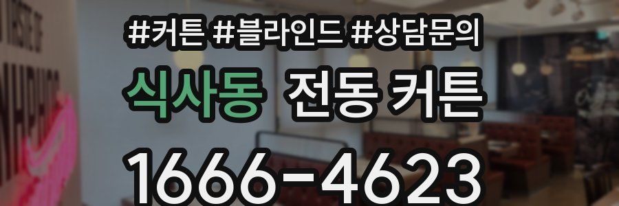 식사동 전동 커튼