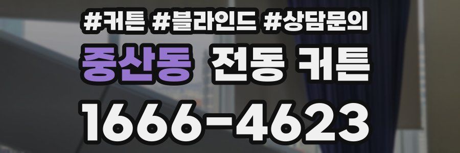 중산동 전동 커튼