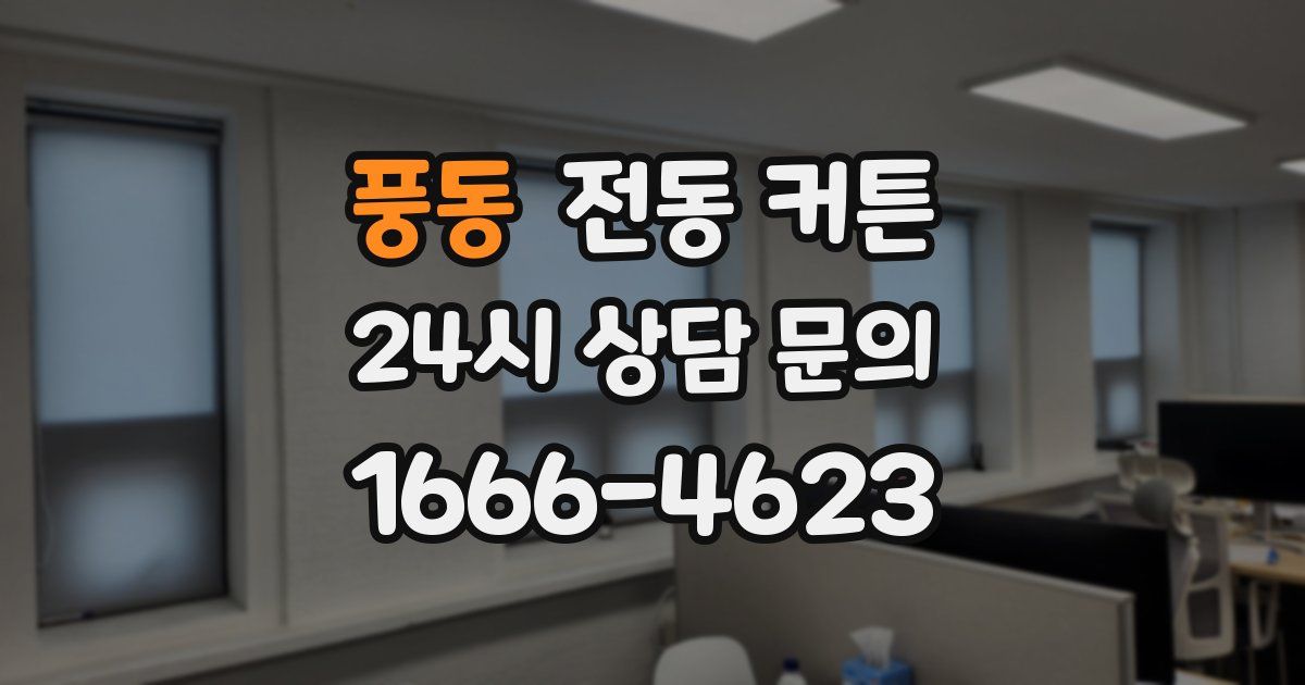 풍동 전동 커튼