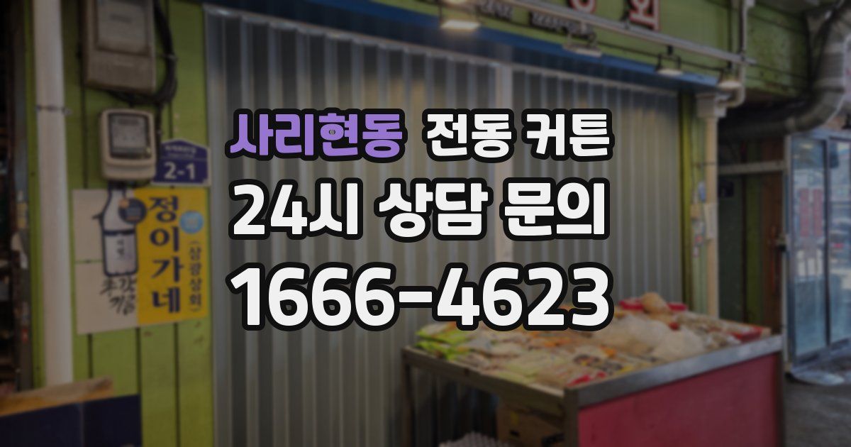 사리현동 전동 커튼