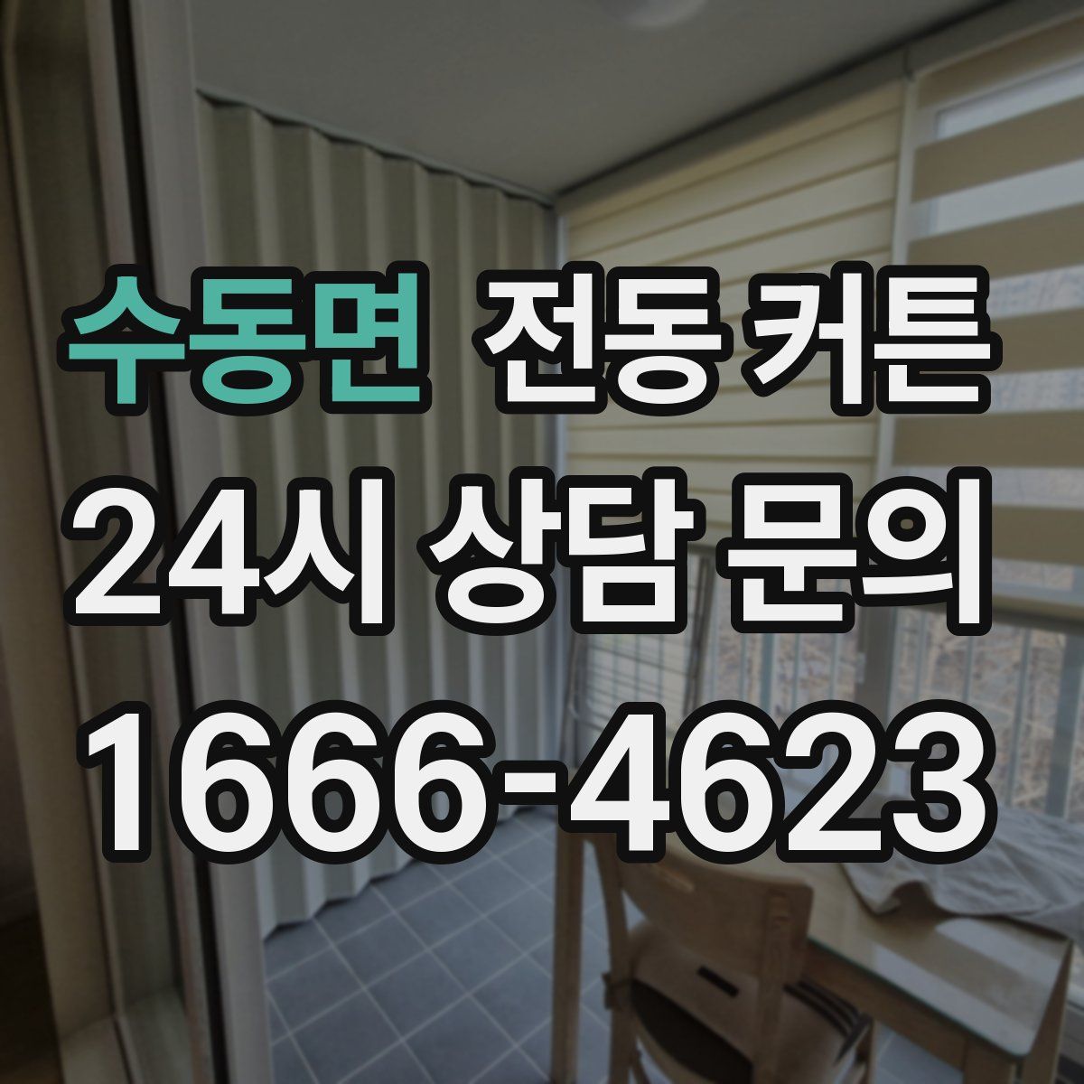 수동면 전동 커튼