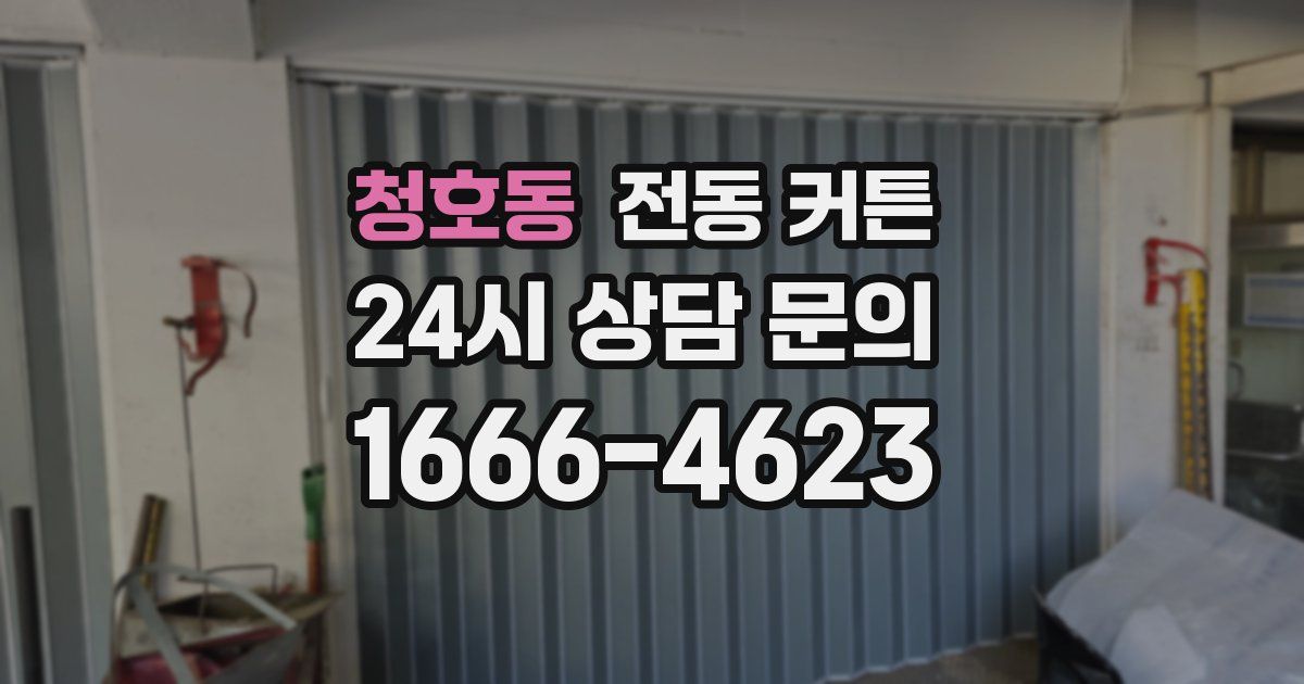 청호동 전동 커튼