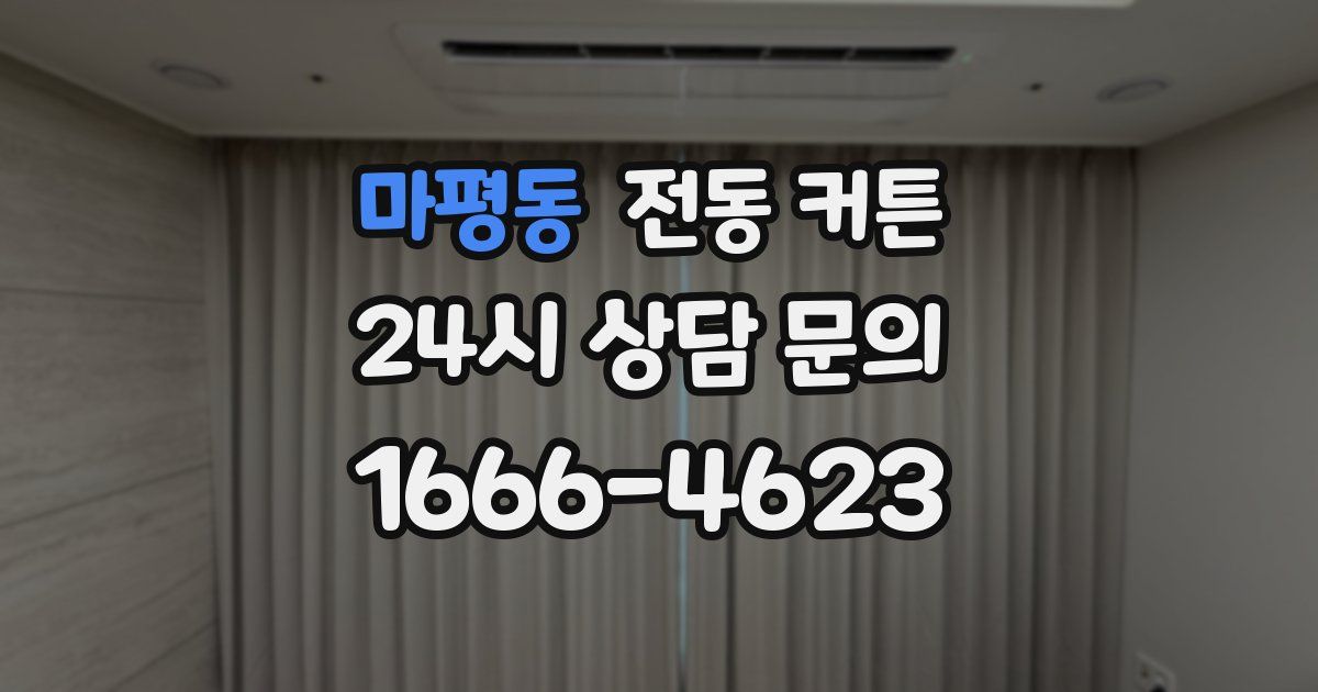 마평동 전동 커튼