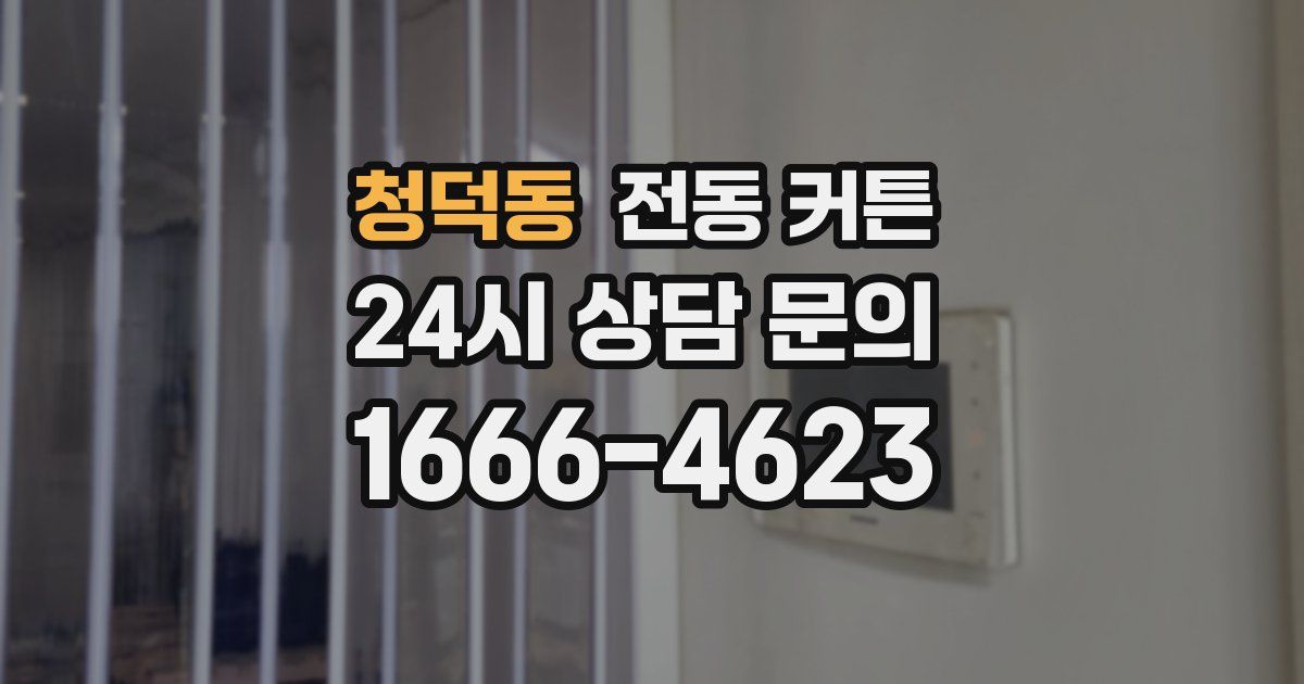 청덕동 전동 커튼