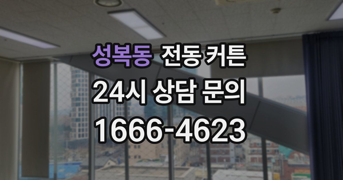 성복동 전동 커튼