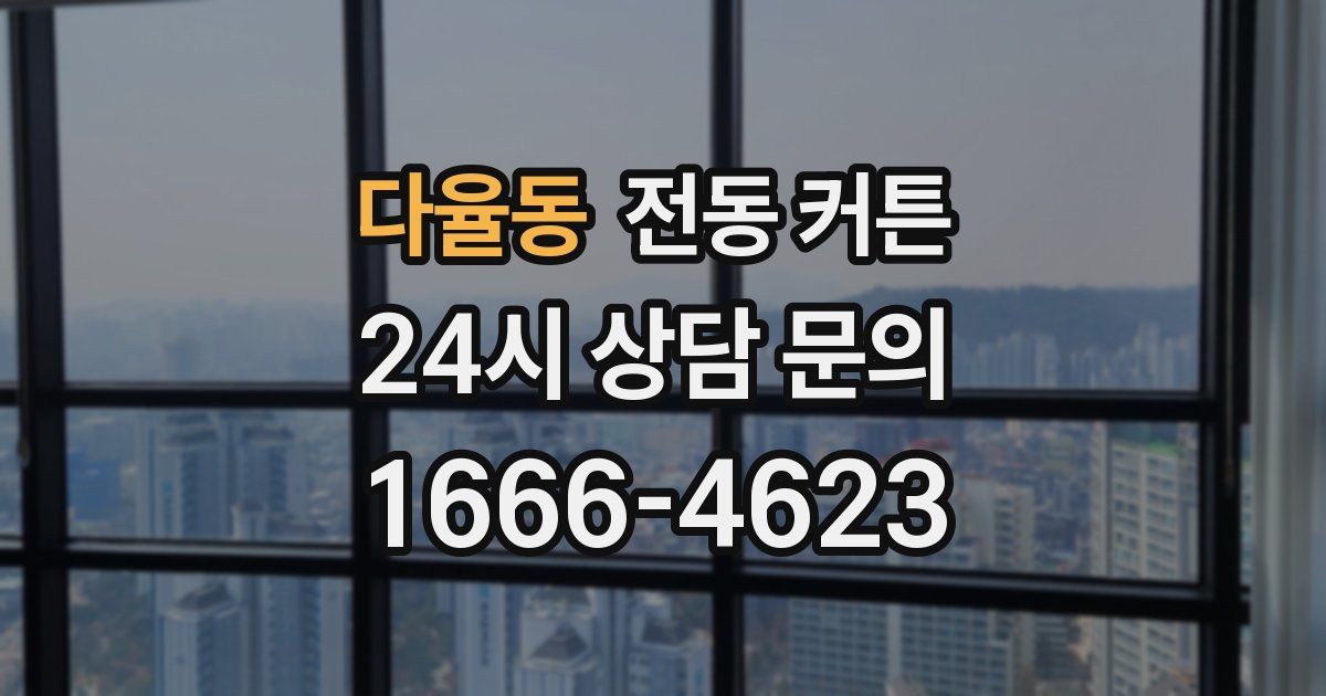 다율동 전동 커튼