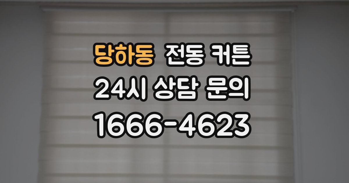 당하동 전동 커튼