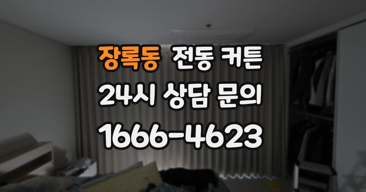 장록동 전동 커튼
