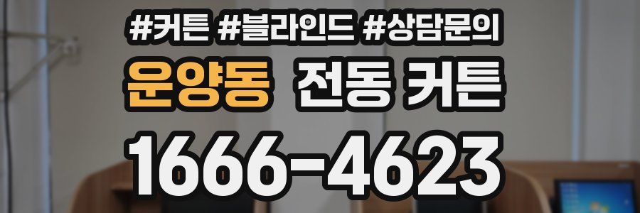 운양동 전동 커튼