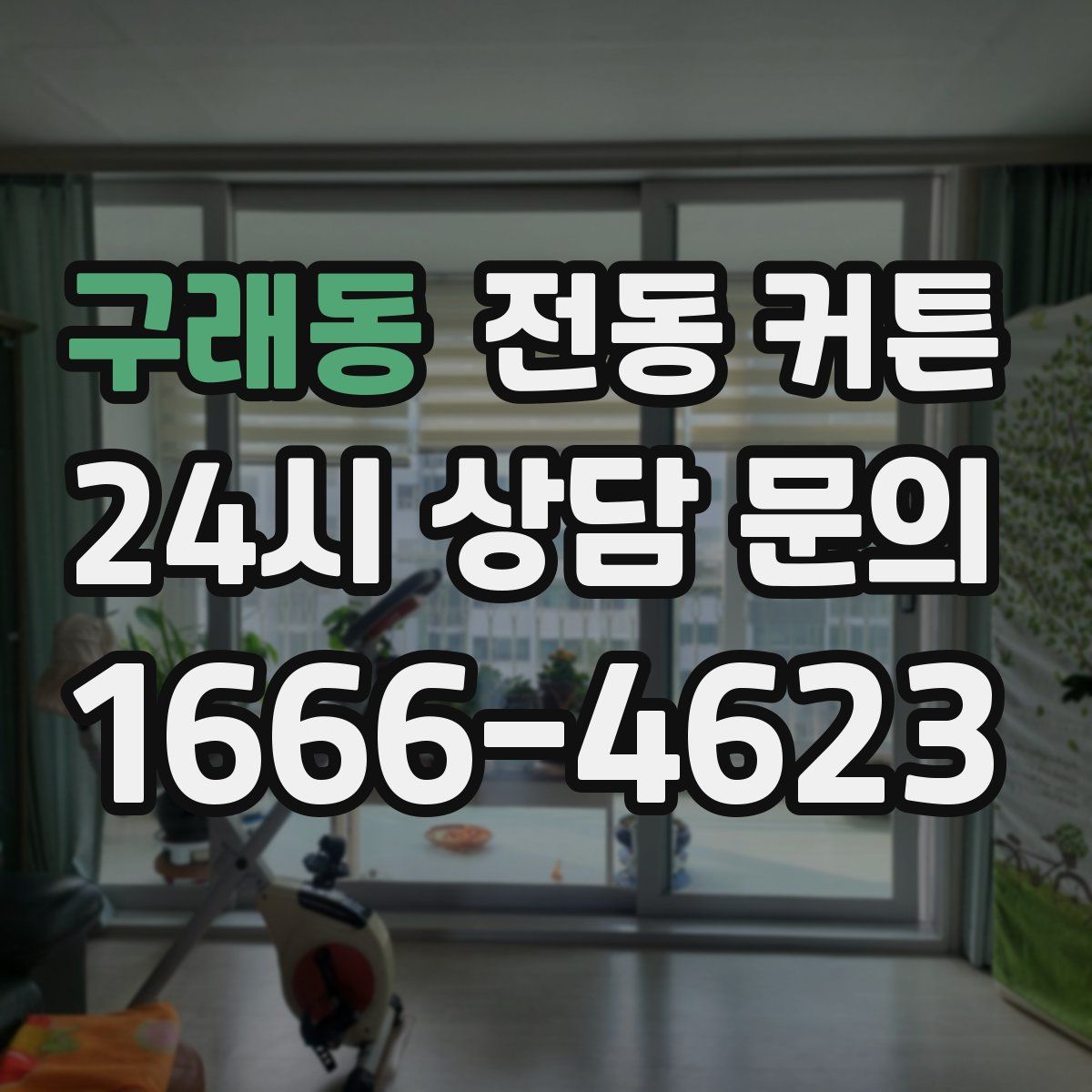구래동 전동 커튼