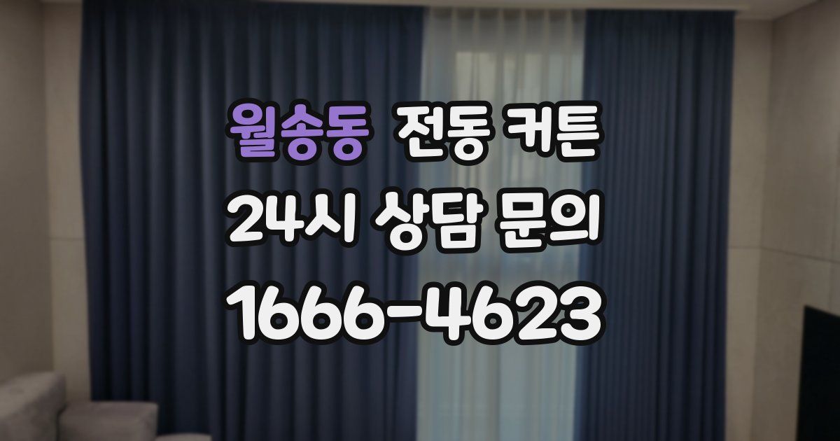 월송동 전동 커튼