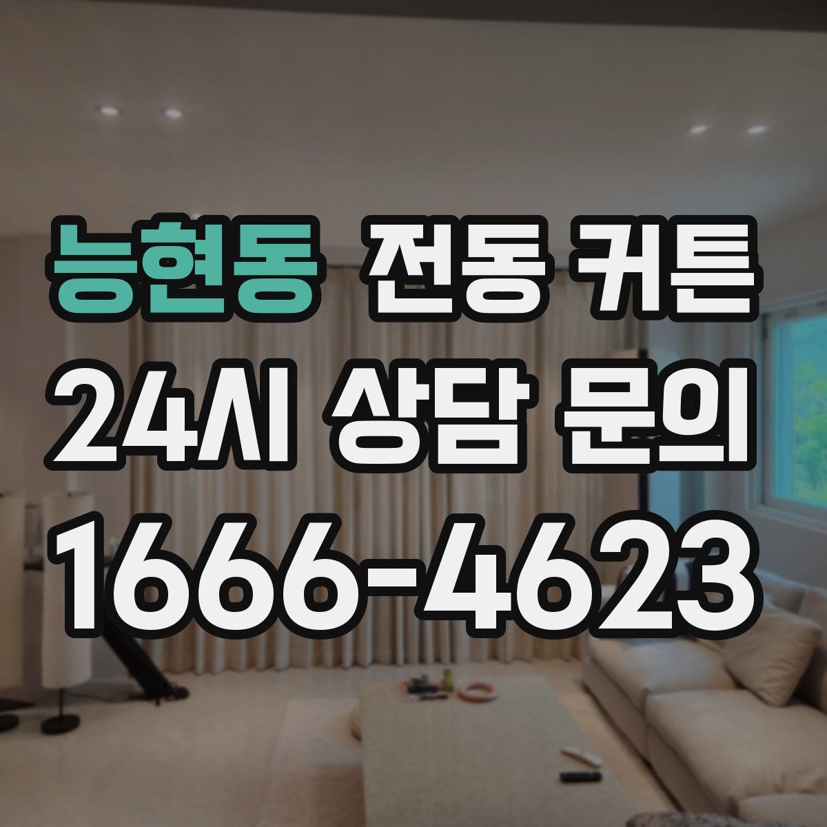 능현동 전동 커튼
