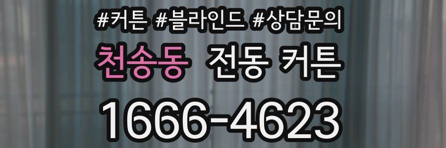 천송동 전동 커튼
